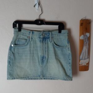 NWT OAK + FORT Light Blue Denim Pencil Mini Skirt